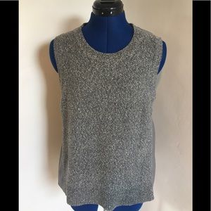Banana Republic Sleeveless Sweater W/ Leather MED